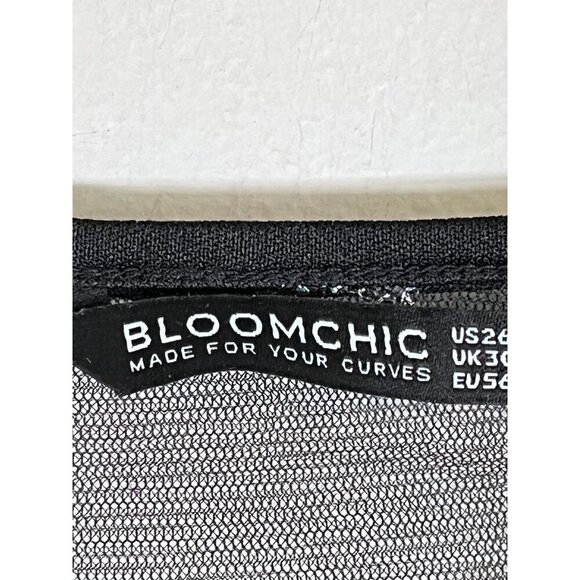 Bloomchic Dress 26 Black Midi Mesh Unicorn Stars Celestial Whimsigoth 90s Fairy - Picture 3 of 13